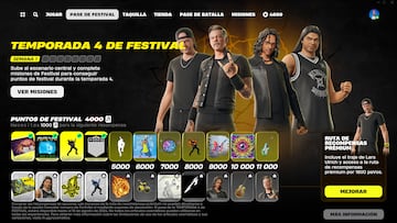 passe de festival du festival saison 4 avec metallica