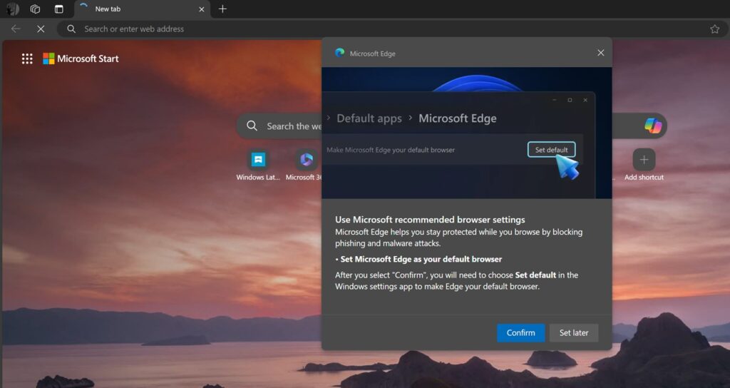 Microsoft insiste à nouveau auprès des utilisateurs pour que Edge soit le navigateur par défaut de Windows 11 3 Edge Microsoft Windows 11 browser par défaut