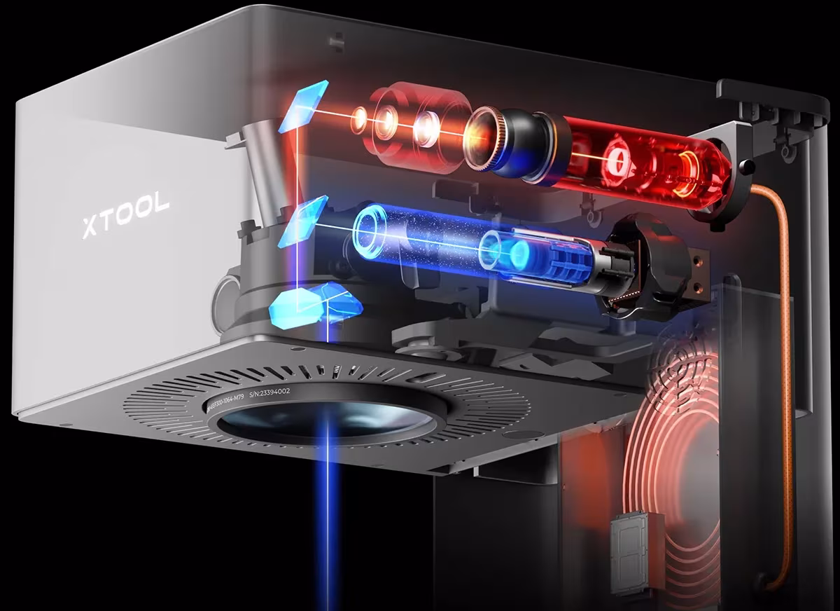 xTool F1 Ultra : La révolution de la gravure laser 2 Xtool F1 Ultra Double Technologie Laser Fibre Et Diode