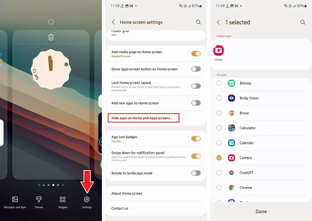 13 meilleurs conseils et astuces pour Samsung Galaxy A35 5G 2 Masquer les applications sur le Galaxy A35