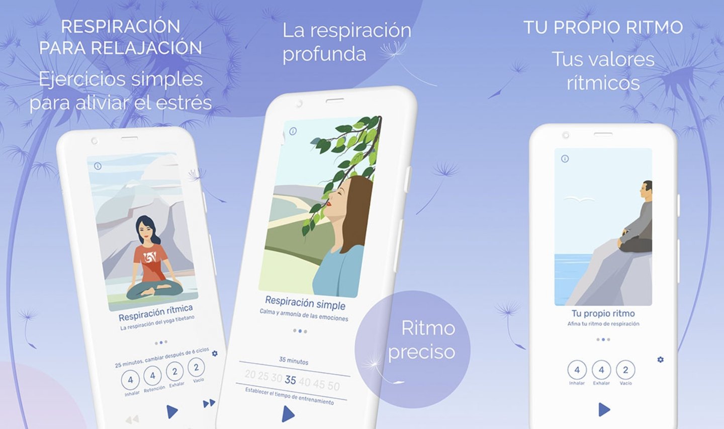 Les 5 meilleures applications pour faire des exercices de respiration et de respiration pranayama 6 Respiration et méditation