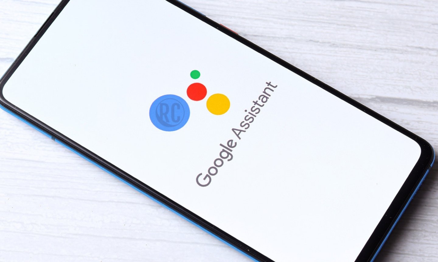 Mobile avec l'assistant Google sur l'écran