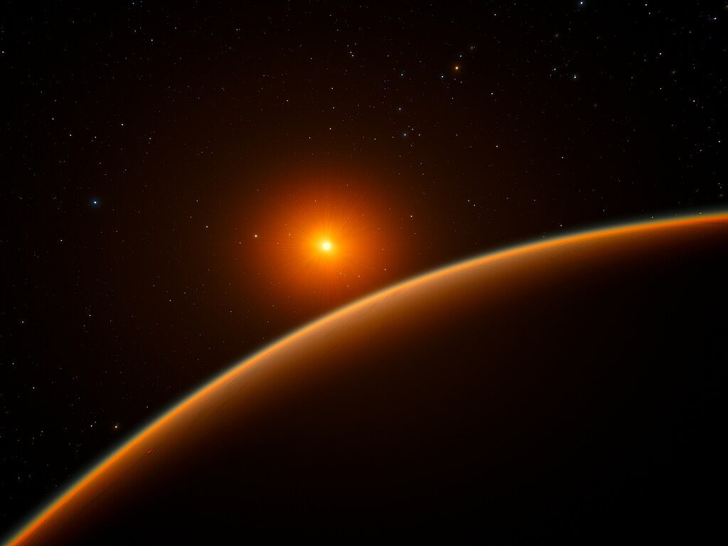 Possibles traces d'air et d'eau sur une planète semblable à un œil: c'est le meilleur site pour rechercher la vie 3 Un'altra rappresentazione artistica dell'esopianeta. Credit: ESO/spaceengine.org