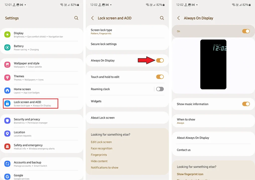 13 meilleurs conseils et astuces pour Samsung Galaxy A35 5G 3 Astuces pour le Galaxy A35 AOD