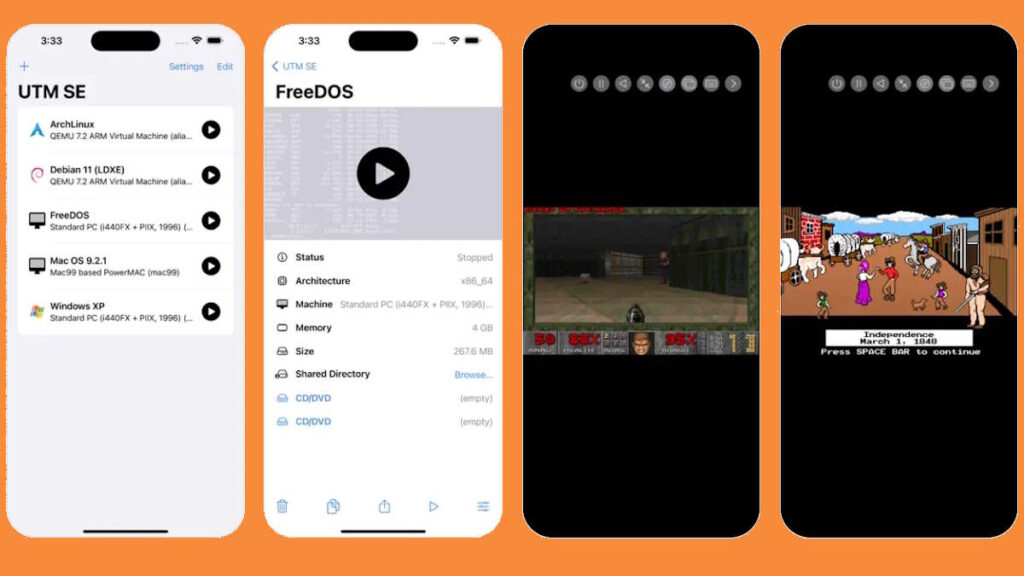 UTM SE : enfin, Apple approuve un émulateur de PC pour l'iPhone 3 Apple emulador PC iPhone application