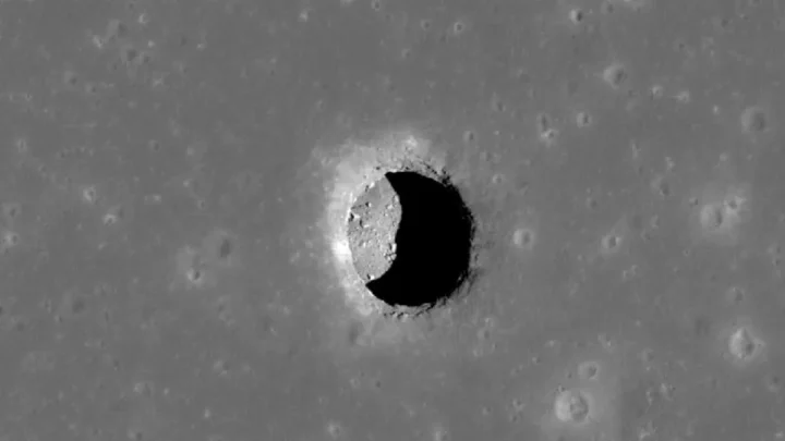 Les scientifiques viennent de découvrir des preuves de passages cachés sous la surface de la Lune 3 Image du puits Mare Tranquillitatis sur la Lune