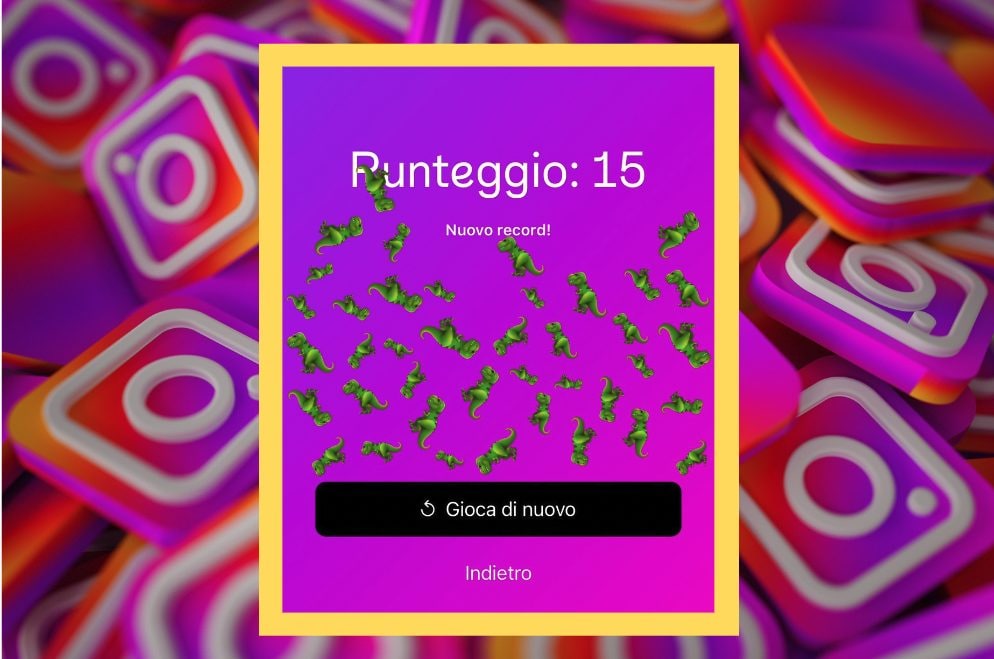 Instagram a une fonction secrète: pour la débloquer, il suffit d'envoyer un message 3 INSTAGRAM | La schermata alla fine del minigame