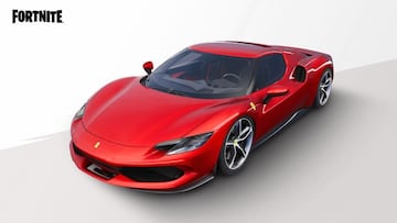 Artwork officiel du Ferrari 296 GTB dans Fortnite