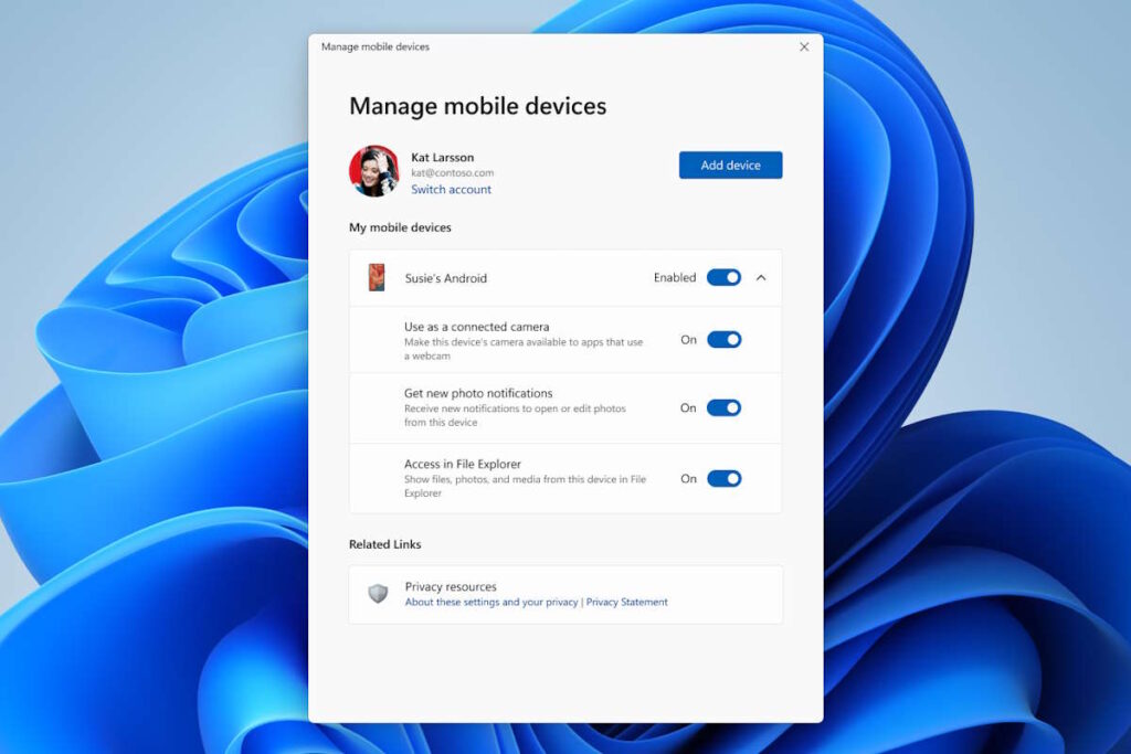 Microsoft parie sur Android et permet déjà d'accéder aux fichiers du smartphone sur Windows 11 3 Microsoft Android Windows 11 fichiers Insider