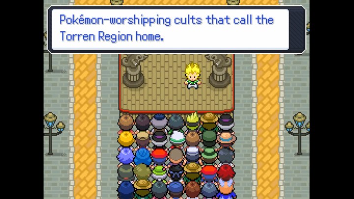 Les meilleurs jeux Pokémon créés par des fans 4 Une foule écoutant un discours Pokémon.