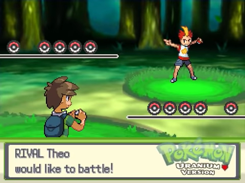 Les meilleurs jeux Pokémon créés par des fans 3 Un combat sur le point de commencer dans une forêt.