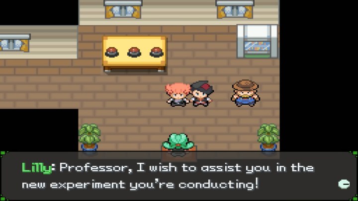 Les meilleurs jeux Pokémon créés par des fans 8 Lilly disant qu'elle veut aider le professeur.