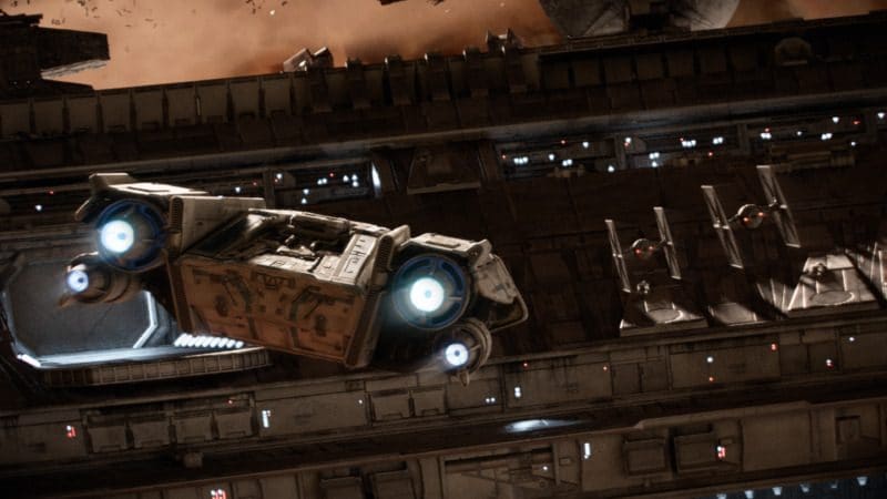 Star Wars Outlaws est le premier jeu vidéo en monde ouvert dans la galaxie de Star Wars : nous l'avons essayé 5 STAR WARS OUTLAWS | Non seulement des planètes à explorer à pied ou via speeder, mais aussi des parties dans le ciel.