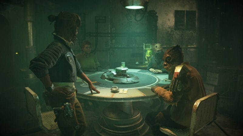 Star Wars Outlaws est le premier jeu vidéo en monde ouvert dans la galaxie de Star Wars : nous l'avons essayé 6 STAR WARS OUTLAWS | Les cantines, avec leur vitalité, sont des lieux fascinants de l'écosystème de Star Wars.