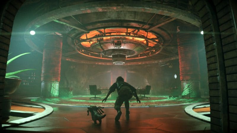 Star Wars Outlaws est le premier jeu vidéo en monde ouvert dans la galaxie de Star Wars : nous l'avons essayé 4 STAR WARS OUTLAWS | Le jeu ne se limite pas à des affrontements avec le blaster, mais nécessite également des infiltrations silencieuses où il ne faut pas se faire découvrir par les ennemis. Nix est très utile dans ces situations.