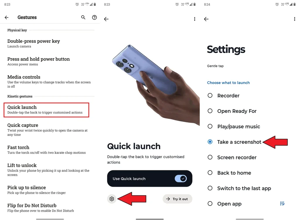 Comment prendre une capture d'écran sur Moto G Stylus 2024 (avec capture d'écran longue) 9 Prendre une capture d'écran sur Moto G Stylus 2024