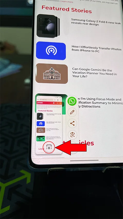 Comment prendre une capture d'écran sur Moto G Stylus 2024 (avec capture d'écran longue) 10 Prendre une longue capture d'écran sur Moto G Stylus 2024