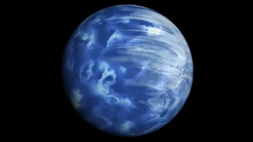 James Webb a découvert une planète bleue où il pleut du verre et sent l'œuf pourri 3 Illustration de l'exoplanète HD 189733 b, un endroit où il pleut du verre et où ça sent les œufs pourris.