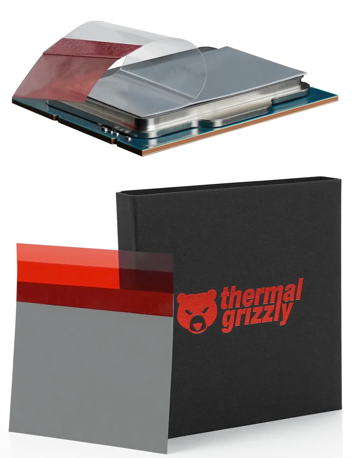 Le tampon thermique de Thermal Grizzly bascule entre les états solide et liquide pour un refroidissement optimal 2 Le coussin thermique de Thermal Grizzly bascule entre les etats