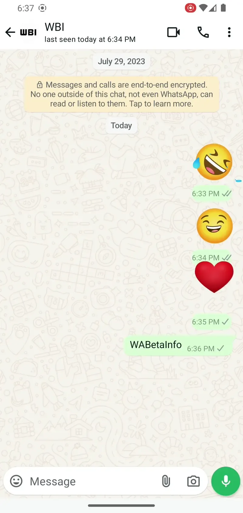 Les emojis animés arrivent sur WhatsApp avec sa dernière mise à jour 3 Emojis animés sur WhatsApp