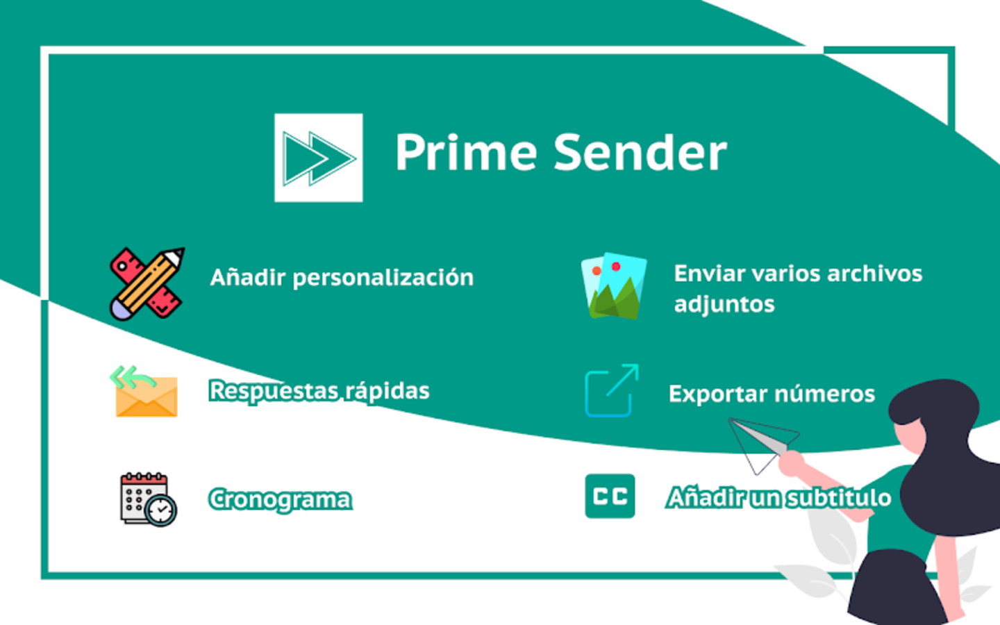 Les meilleures 3 extensions pour WhatsApp Web 3 Image promotionnelle de l'extension Web Sender