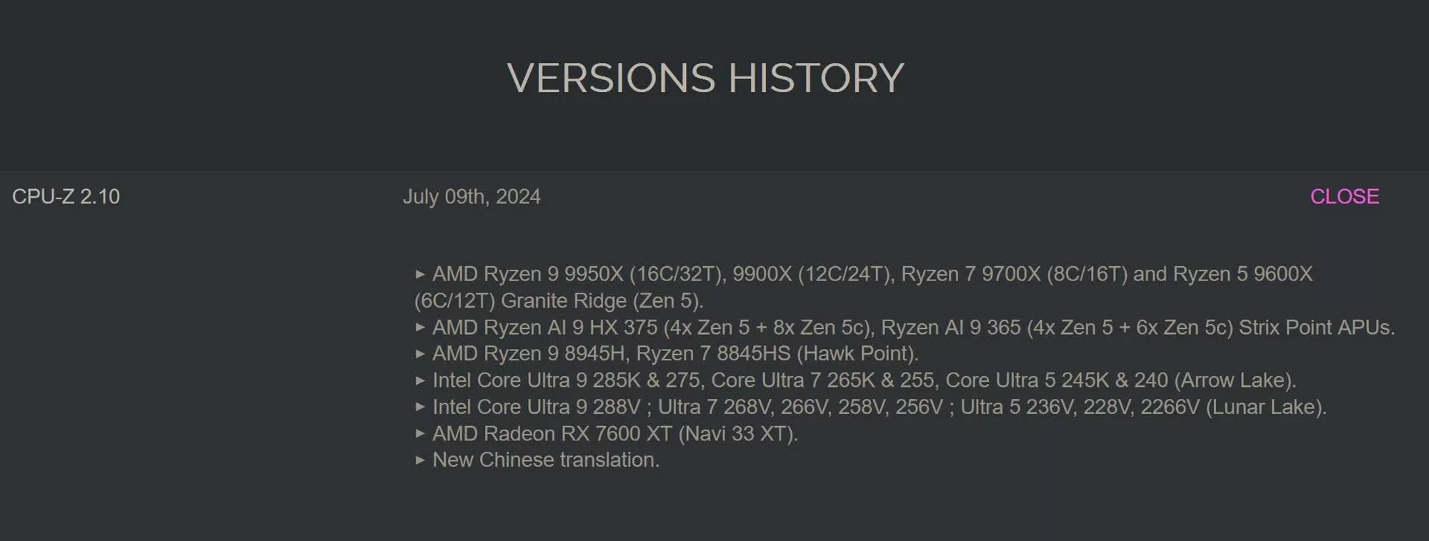 Les prochaines références Intel Arrow Lake-S et Lunar Lake dévoilées via les listes CPU-Z 2 Les prochaines references Intel Arrow Lake S et Lunar Lake devoilees