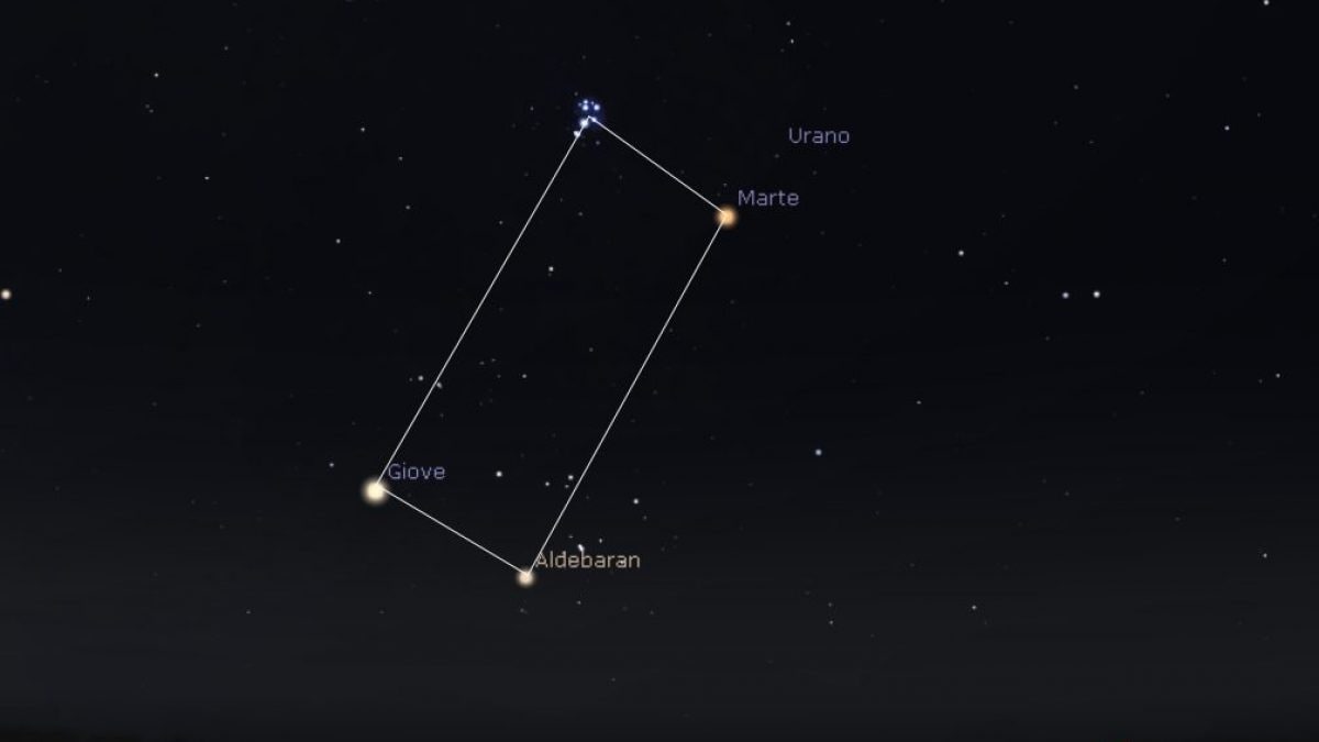 Un magnifique rectangle de lumière brillera ce soir dans le ciel: à quelle heure et comment le voir 2 Le "rectangle de lumière" de cette nuit. Crédit: Stellarium