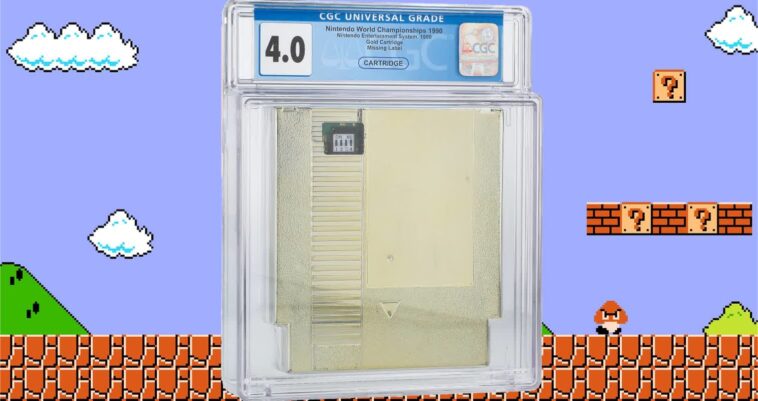 Une cartouche Nintendo World Championships en or ultra rare de 1990 arrive sur le marché des enchères 1 Ultra rare gold Nintendo World Championships cartridge from 1990 hits the auction market