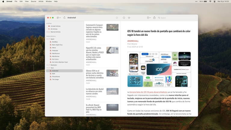 Unread, mon application favorite pour lire des actualités sur l'iPhone, déjà disponible pour Mac 2 Unread, mon application préférée pour lire les nouvelles sur l'iPhone, est maintenant disponible pour Mac