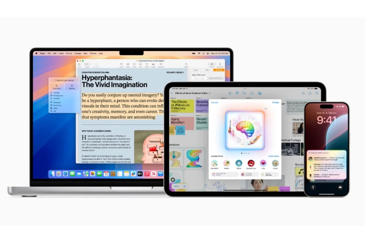 Voici les nouveautés d'Apple Intelligence qui ne sont pas encore disponibles dans iOS 18.1 3 Dispositifs avec Apple Intelligence