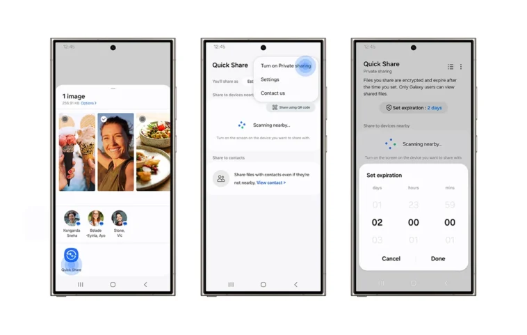 Samsung ajoute le partage privé et la protection des données améliorée au Galaxy 1 Private file sharing on Samsung Galaxy