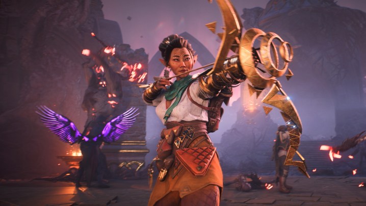 Dragon Age : Le Gardien du Voile : bandes-annonces, gameplay et plus 4 Un personnage bande un arc dans Dragon Age: The Veilguard.