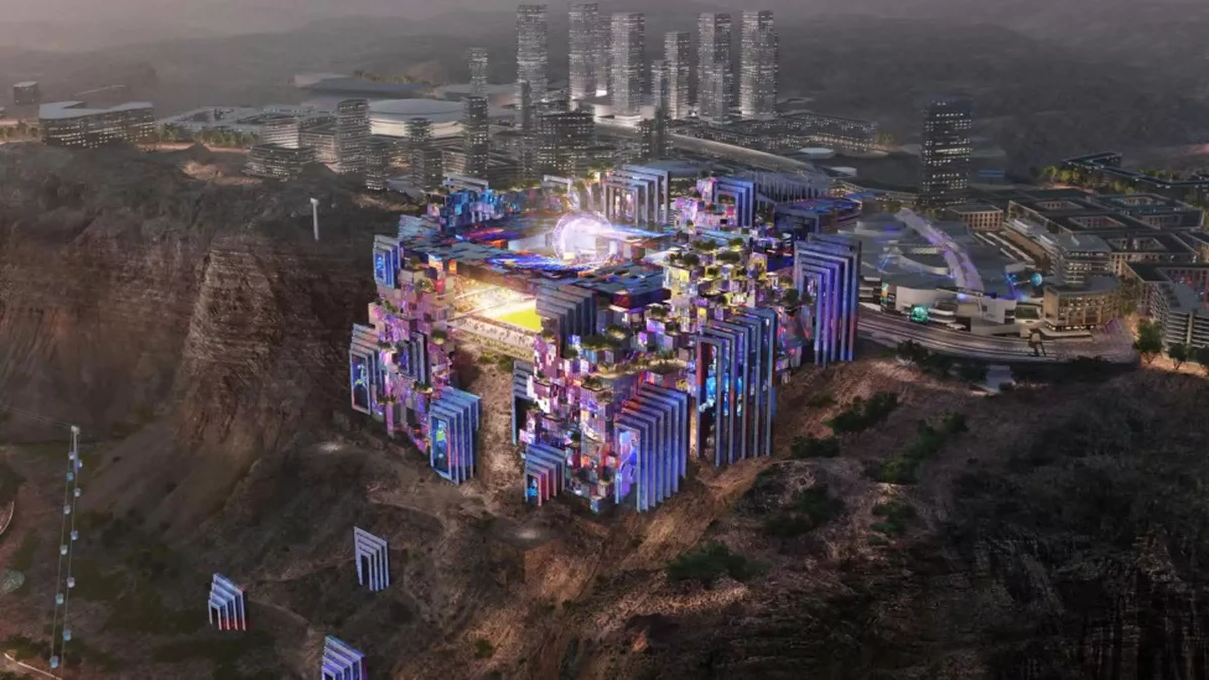 Cyberpunk, ça vous tente ? L'Arabie saoudite dévoile des arènes sportives futuristes pour la Coupe du monde de la FIFA 2034 3 1722636103 914 Cyberpunk ca vous tente LArabie saoudite devoile des arenes