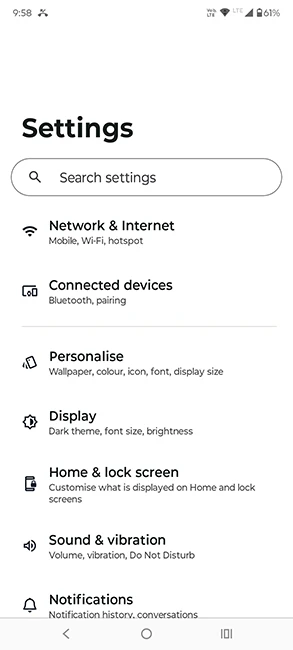 Interface épurée Hello UI
