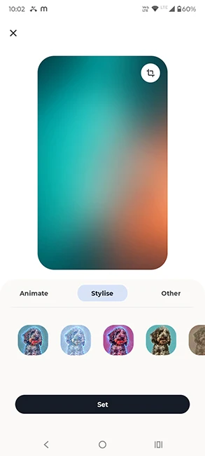 Filtre de style fond d'écran Hello UI
