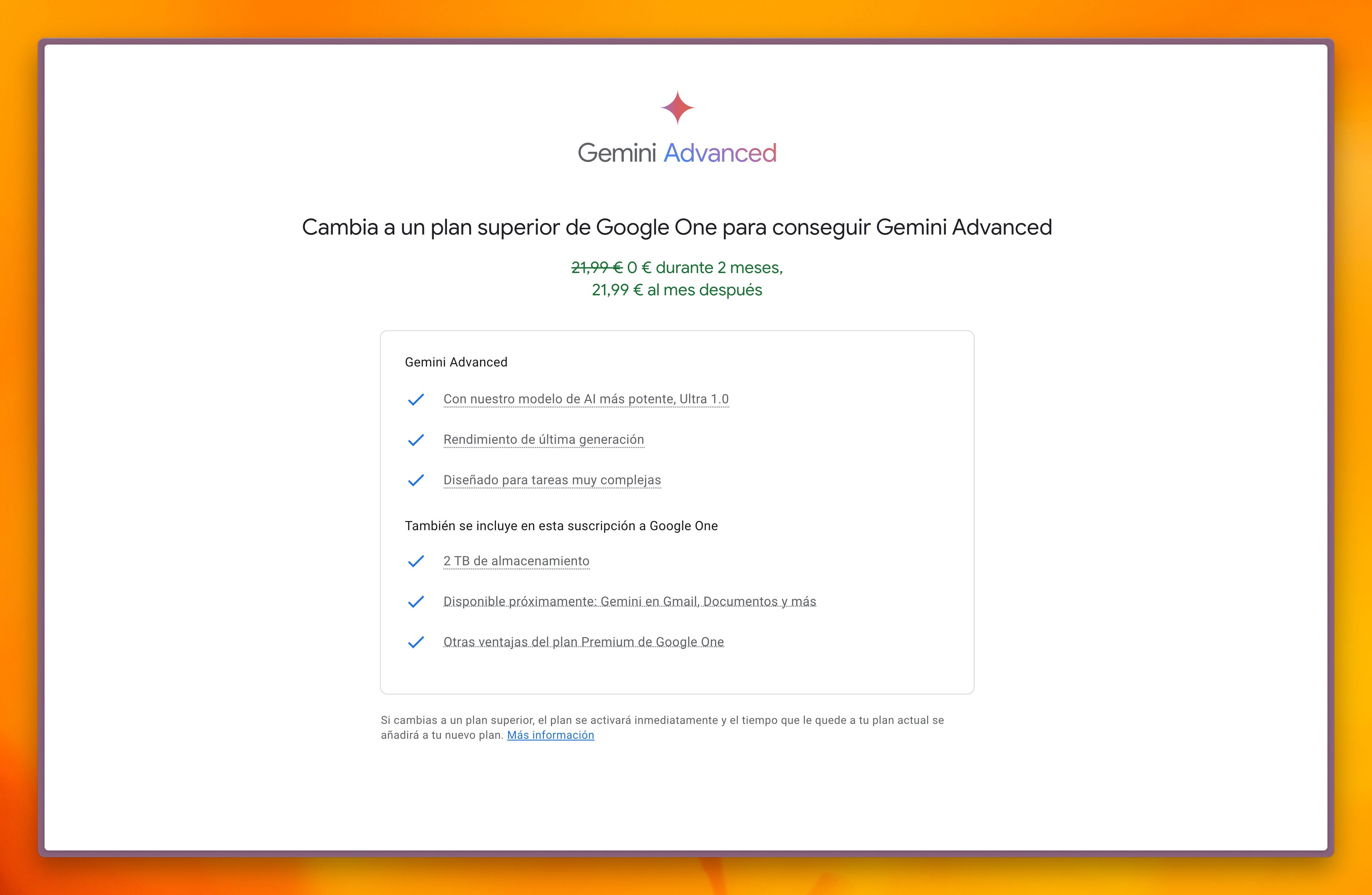 Fonctionnalités de Gemini Advanced