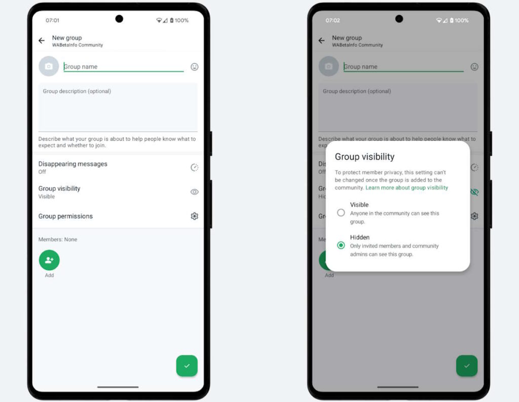 WhatsApp propose une mise à jour qui changera complètement les conversations de groupe 3 WhatsApp conversations groupe administrateurs communautés