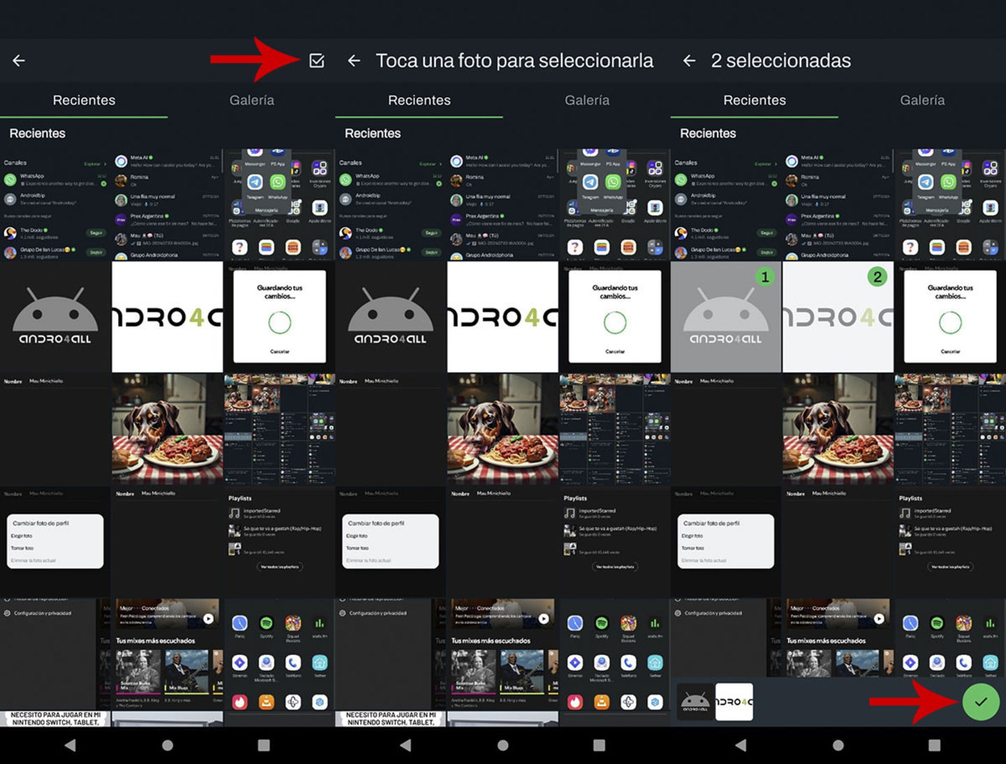 Comment publier deux photos en même temps dans les états de WhatsApp 4 Télécharger deux photos en même temps dans les statuts de WhatsApp