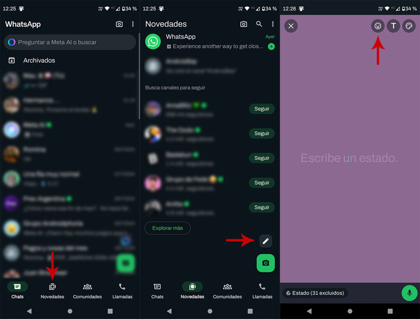 Comment mettre un GIF dans l'état de WhatsApp 3 Créer un statut pour WhatsApp