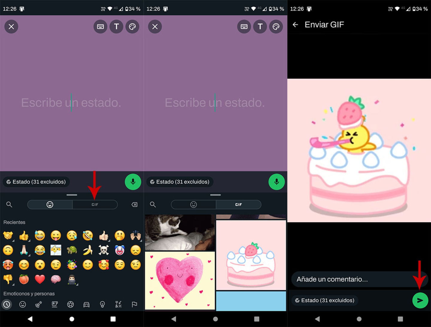 Comment mettre un GIF dans l'état de WhatsApp 4 Mettre un GIF dans le statut de WhatsApp