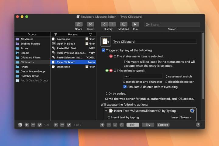 8 applications qui élargiront considérablement les capacités de votre Mac 3 L'application Keyboard Maestro sur macOS Sequoia.