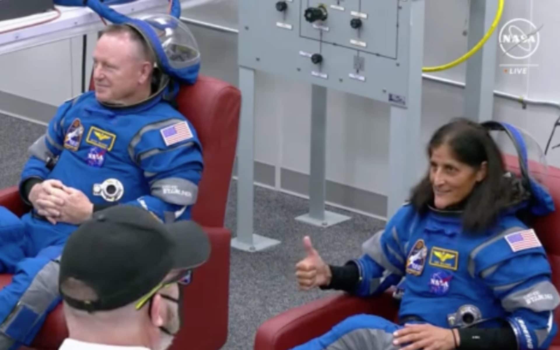 Astronautes bloqués sur l'ISS, Guidoni : "Préparé, mais la NASA doit prendre une décision difficile" 7 Les astronautes de la Starliner peu avant le départ
