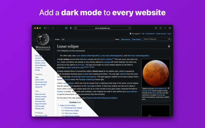 Meilleures applications Mac pour 2024 : meilleur logiciel pour votre Mac 7 Image promotionnelle de l'application Noir Mac montrant son fonctionnement.