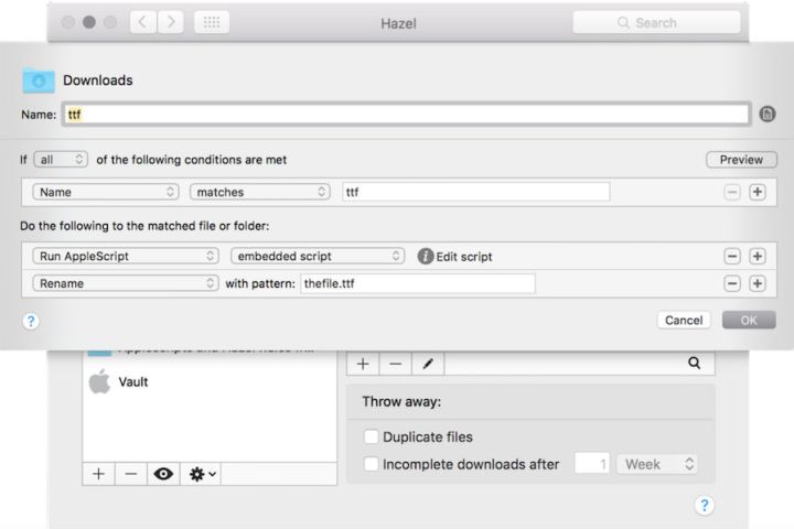 Meilleures applications Mac pour 2024 : meilleur logiciel pour votre Mac 17 Hazel en cours d'exécution sur un Mac.