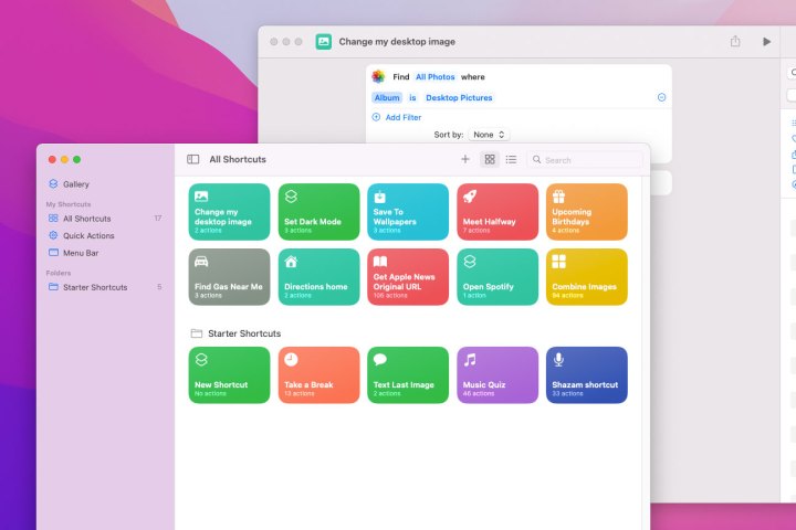 Meilleures applications Mac pour 2024 : meilleur logiciel pour votre Mac 25 L'application Raccourcis d'Apple en cours d'exécution sur macOS Monterey