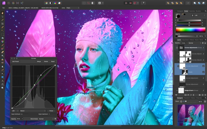 Meilleures applications Mac pour 2024 : meilleur logiciel pour votre Mac 30 Affinity Photo en cours d'exécution sur un Mac.