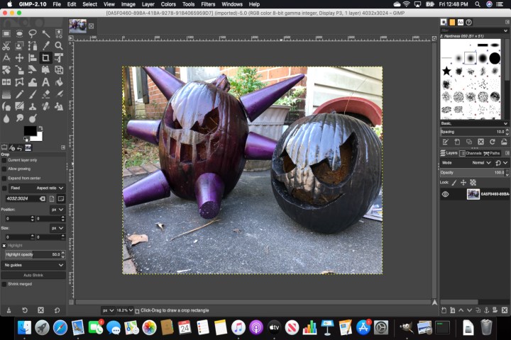 Meilleures applications Mac pour 2024 : meilleur logiciel pour votre Mac 32 GIMP en cours d'exécution sur un Mac.