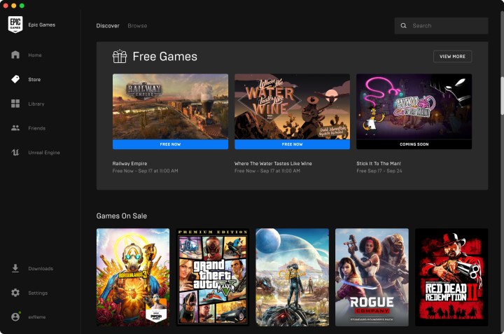 Meilleures applications Mac pour 2024 : meilleur logiciel pour votre Mac 37 Epic Games Launcher en cours d'exécution sur un Mac.