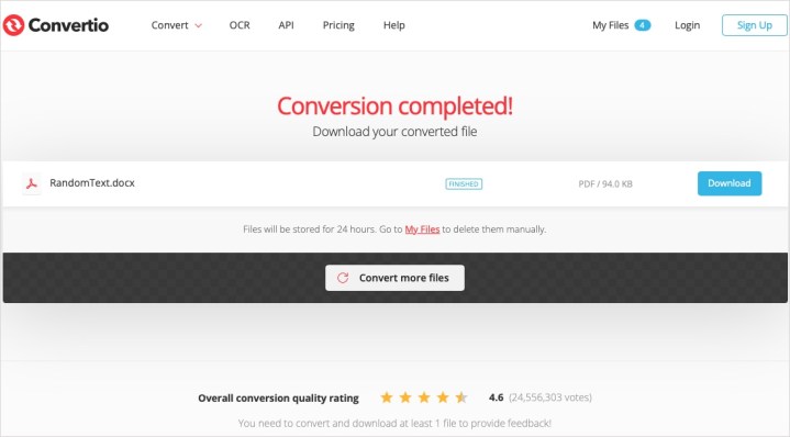 Comment convertir Word en PDF ou JPEG 19 Télécharger sur la page Convertio Doc to PDF.