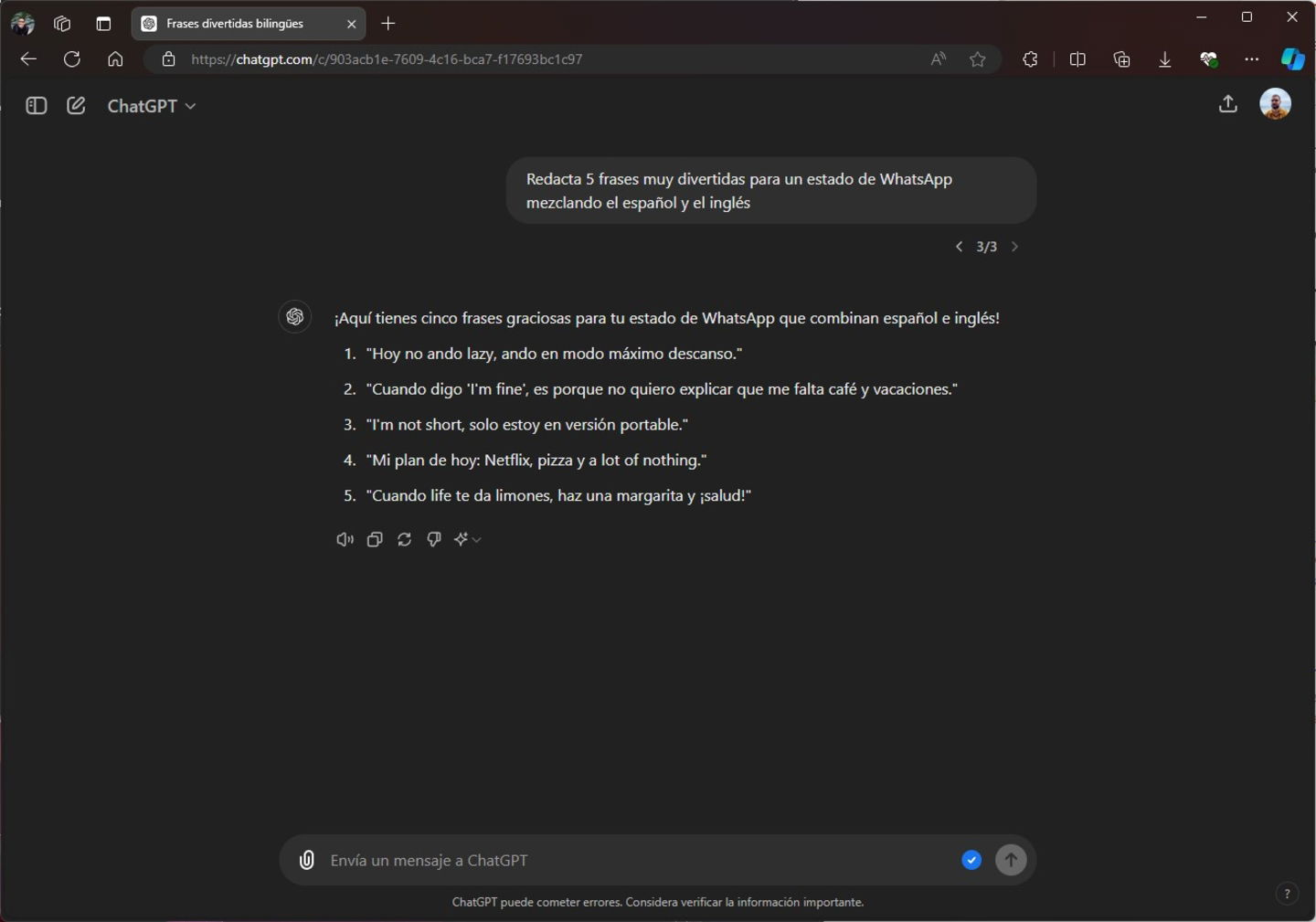 Comment générer des phrases WhatsApp en utilisant l'Intelligence Artificielle 4 Comment générer des phrases WhatsApp en utilisant l'intelligence artificielle